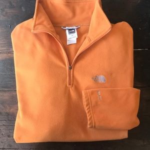 🆕Men’s M (burnt orange) North Face 3/4 ZIP Fleece
